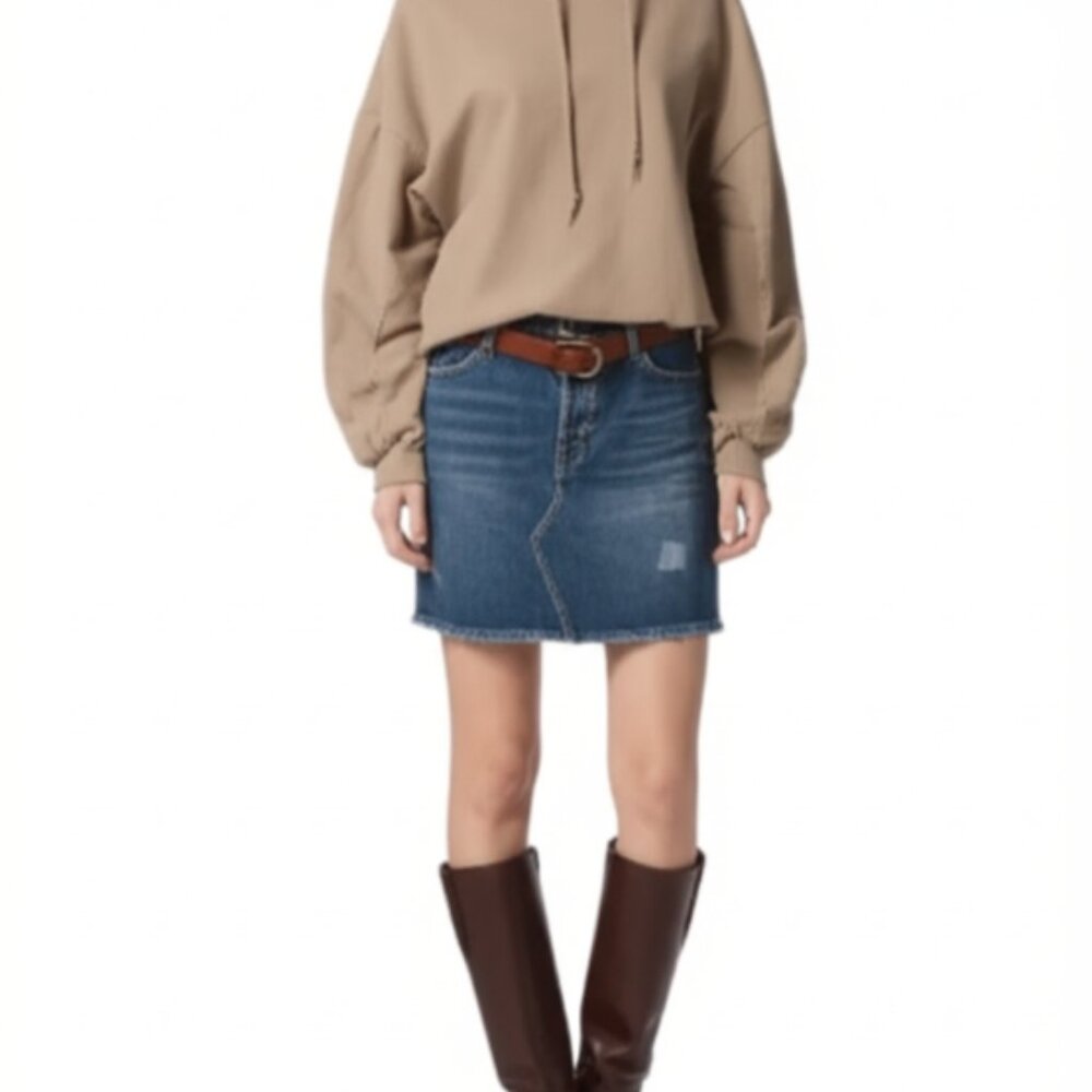 Madewell Womens Two Tone 5-Pockets Design Mini Denim Skirt Blue Size 31 - Picture 8 of 12